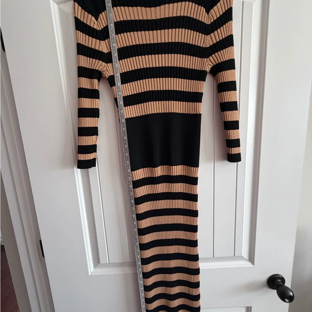 New York & Co.- Gabrielle Union collection - Elegant Striped Long Sleeve Dress - Picture 14 of 15